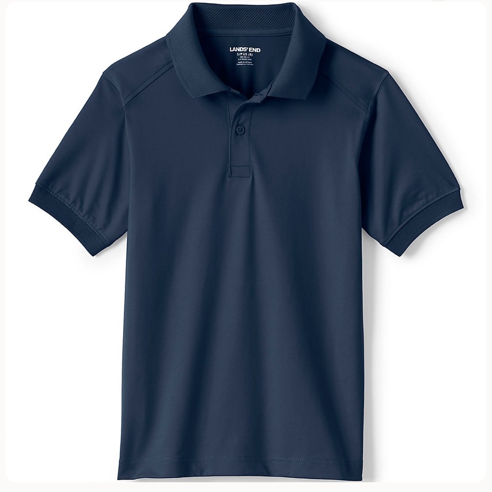 Like new Lands End School Uniform Polo Rapid Dry, Navy - Medium (10/12) (2)